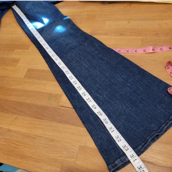 Mother The Cruiser Flare Jeans in Clean Sweep Size 25 - Picture 12 of 13